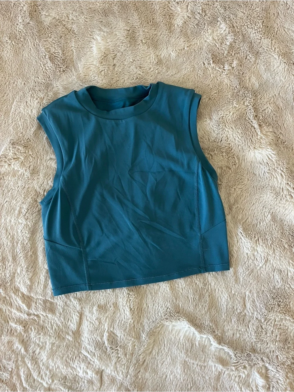 Lululemon Teal Cutout Back Built In Sports Bra